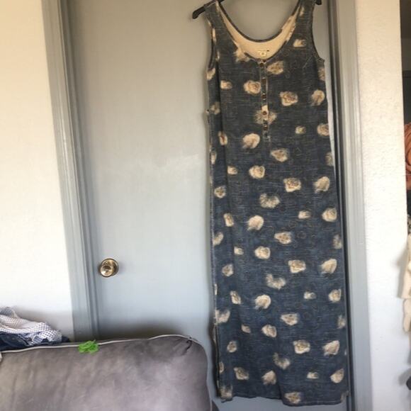 Vintage Democracy Size M Maxi Shift Tank Sleeveless Dress Made in USA - Picture 1 of 5